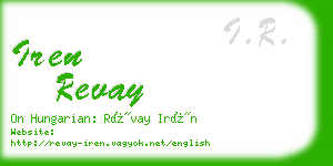 iren revay business card